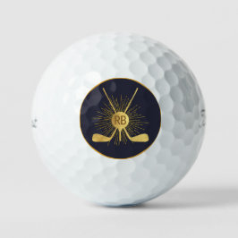 Gepersonaliseerde gouden golfclubs golfballen
