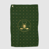 Gepersonaliseerde gouden golfclubs golfhanddoek (Voorkant)