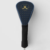 Gepersonaliseerde gouden golfclubs golfheadcover (Voorkant)