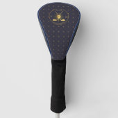 Gepersonaliseerde gouden golfclubs golfheadcover (Voorkant)