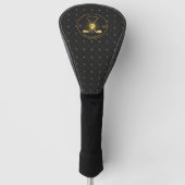 Gepersonaliseerde gouden golfclubs golfheadcover (Voorkant)