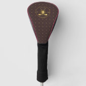 Gepersonaliseerde gouden golfclubs golfheadcover (Voorkant)