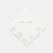 Gepersonaliseerde Gouden Hart Lettertype Namen Bru Servet (Hoek)