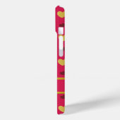 Gepersonaliseerde gouden harten op Cerise Case-Mate iPhone Case (Achterkant / Links)