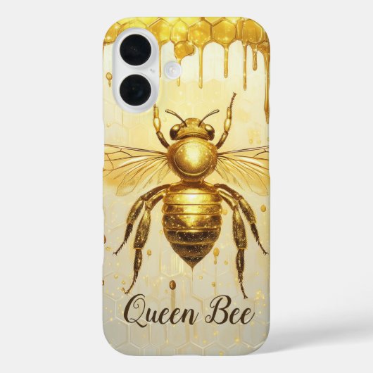 Gepersonaliseerde Gouden Honingbij Bijenkorf Honin Case-Mate iPhone Case (Achterkant)