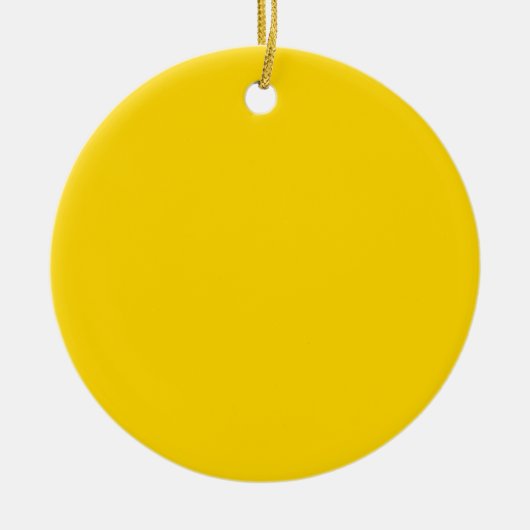 Gepersonaliseerde gouden kleur keramisch ornament (Voorkant)