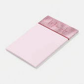 Gepersonaliseerde gouden metallic textuur blush ro post-it® notes (Schuin)