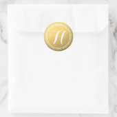 Gepersonaliseerde gouden Monogram Stickers (Tas)