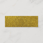 Gepersonaliseerde gouden mousserende glitter contactkaartje (Achterkant)