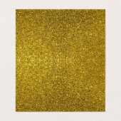 Gepersonaliseerde gouden mousserende glitter visitekaartje (Binnenkant ongevouwen)