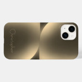 Gepersonaliseerde gouden radiale textuur iphone 15 Case-Mate iPhone case (Achterkant (horizontaal))