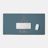 Gepersonaliseerde Gouden Rococo Lotus Siermandala Bureaumat (Keyboard & Muis)