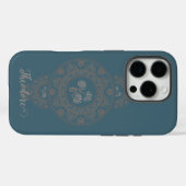 Gepersonaliseerde Gouden Rococo Lotus Siermandala Case-Mate iPhone Case (Achterkant (horizontaal))