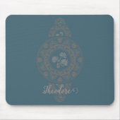 Gepersonaliseerde Gouden Rococo Lotus Siermandala Muismat (Voorkant)