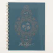 Gepersonaliseerde Gouden Rococo Lotus Siermandala Planner (Voorkant)