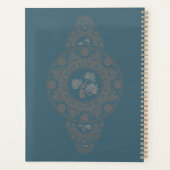 Gepersonaliseerde Gouden Rococo Lotus Siermandala Planner (Achterkant)