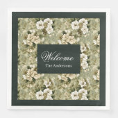 Gepersonaliseerde gouden servetten Chic Botanical  (Voorkant)