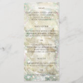 Gepersonaliseerde Gouden Sparkly Rustieke Bruiloft Menu (Achterkant)