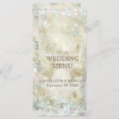 Gepersonaliseerde Gouden Sparkly Rustieke Bruiloft Menu (Voorkant / Achterkant)