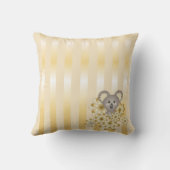 Gepersonaliseerde Gouden Streep Schattige Baby Koa Kussen (Achterkant)