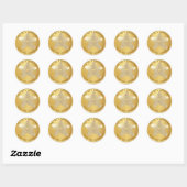 Gepersonaliseerde gouden superster Teacher Reward Ronde Sticker (Vel)