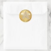 Gepersonaliseerde gouden superster Teacher Reward Ronde Sticker (Tas)