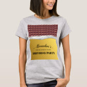 Gepersonaliseerde Gouden Ticket Chocolade Bar Verj T-shirt (Voorkant)