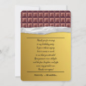 Gepersonaliseerde Gouden Ticket Chocolade Bedankkaart (Achterkant)