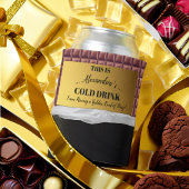 Gepersonaliseerde Gouden Ticket Chocolade Blikjeskoeler