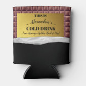 Gepersonaliseerde Gouden Ticket Chocolade Blikjeskoeler (Voorkant)