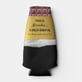 Gepersonaliseerde Gouden Ticket Chocolade Flesjeskoeler (Voorkant)