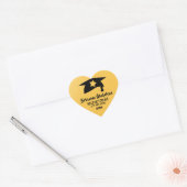 Gepersonaliseerde Gouden Valedictoriaanse Envelopz Hart Sticker (Envelop)