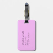 Gepersonaliseerde gouden versiering kleur strepen  bagagelabel (Achterkant verticaal)