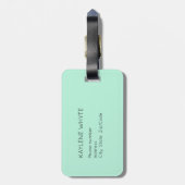 Gepersonaliseerde gouden versiering kleur strepen  bagagelabel (Achterkant verticaal)