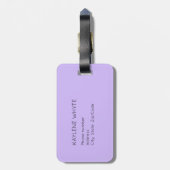 Gepersonaliseerde gouden versiering kleur strepen bagagelabel (Achterkant verticaal)