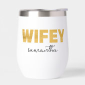 Gepersonaliseerde gouden Wifey naam (Links)