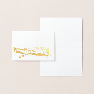 Gepersonaliseerde Goudfolie Stationery Folie Kaarten