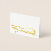 Gepersonaliseerde Goudfolie Stationery Folie Kaarten (Voorkant)