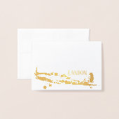 Gepersonaliseerde Goudfolie Stationery Folie Kaarten (Voorkant met envelop)