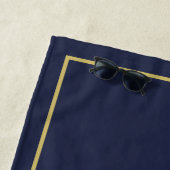 Gepersonaliseerde goudliefde voor de marine Harten Strandlaken (In situ)