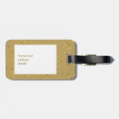 Gepersonaliseerde Goudstof Confetti Mr. Bagagelabel (Achterkant horizontaal)