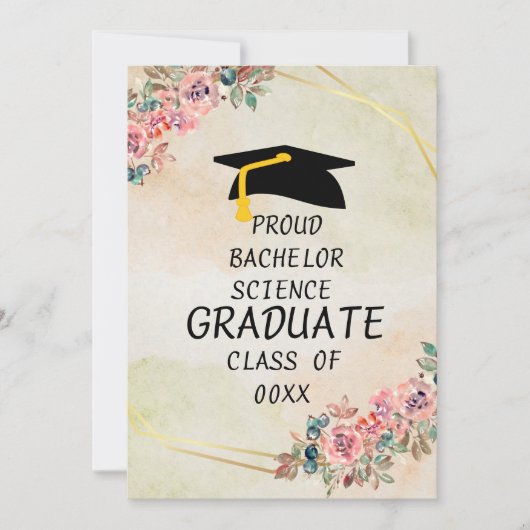 Gepersonaliseerde graad afstuderen gezegde kaart (Voorkant)