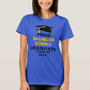 Gepersonaliseerde graad afstuderen gezegde t-shirt