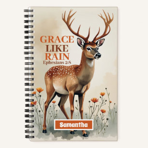 Gepersonaliseerde Grace Like Rain Christelijk Jour Notitieboek