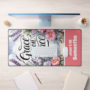 Gepersonaliseerde Grace On Grace Christelijke vrou Bureaumat