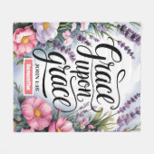 Gepersonaliseerde Grace On Grace Christelijke vrou Fleece Deken (Voorkant (Horizontaal))