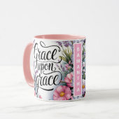 Gepersonaliseerde Grace On Grace Christelijke vrou Mok (Voorkant links)