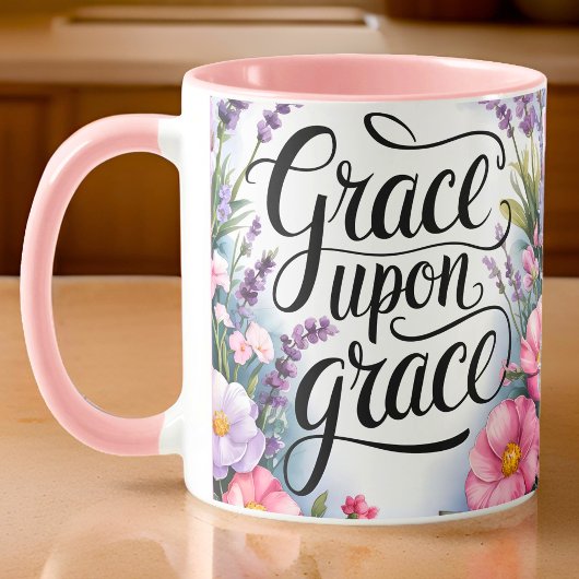 Gepersonaliseerde Grace On Grace Christelijke vrou Mok