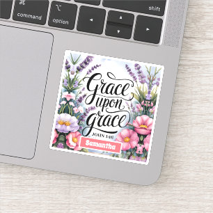 Gepersonaliseerde Grace On Grace Christelijke vrou Sticker
