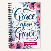 Gepersonaliseerde Grace Upon Grace Christelijk Dag Notitieboek (Voorkant)